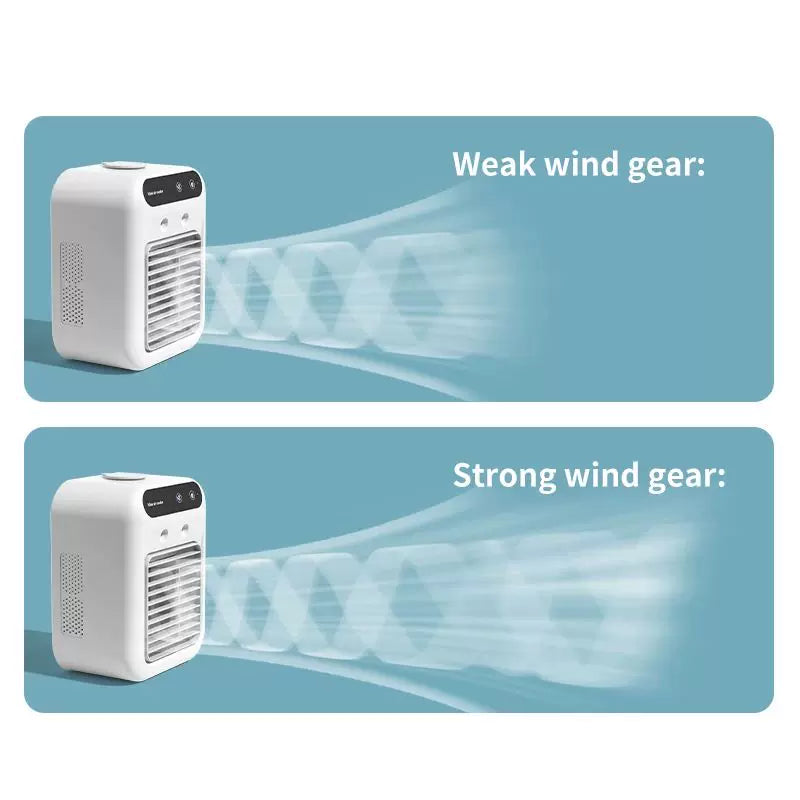 Unisex One Size Personal Desktop Evaporator Micro Cooler with Top Fill Ice Reservoir Adjustable Multi-Angle Air Outlets Whisper Quiet USB Fan Bowlift