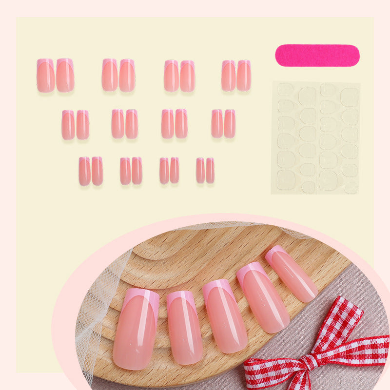Artificial nail set with French tips Bowlift