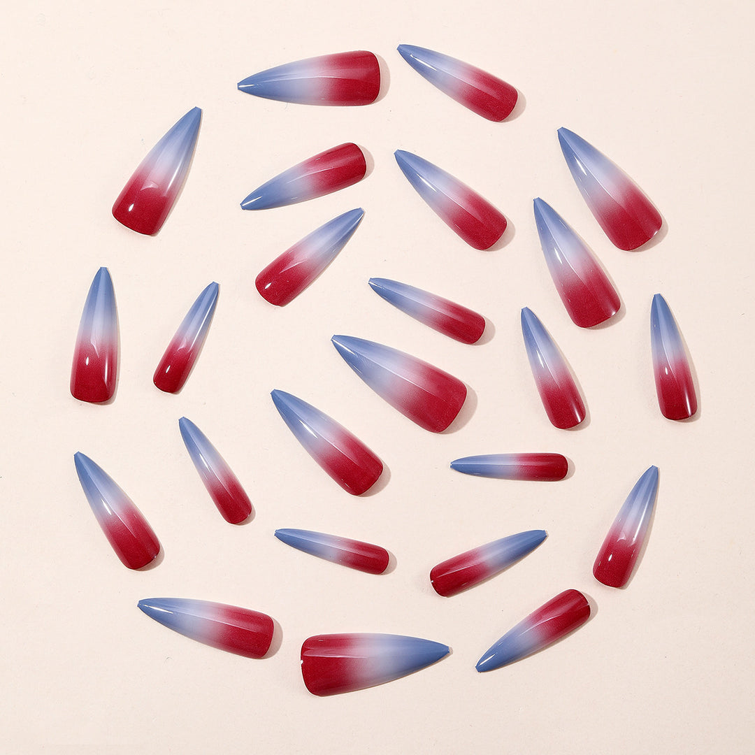 Ombré Stiletto Nail Art Extensions Bowlift