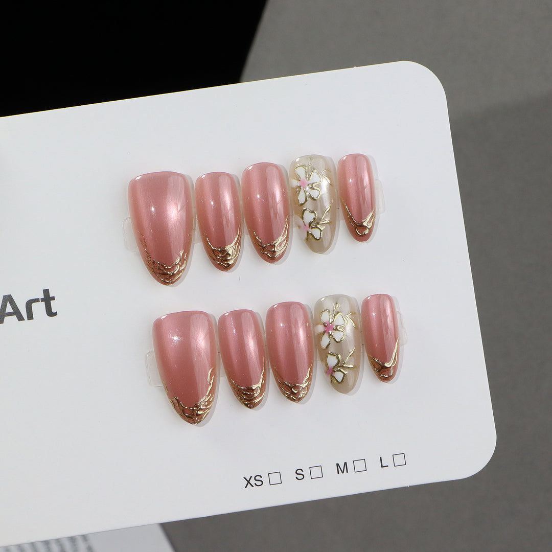 Floral Luxury Press-On Nail Set Bowlift