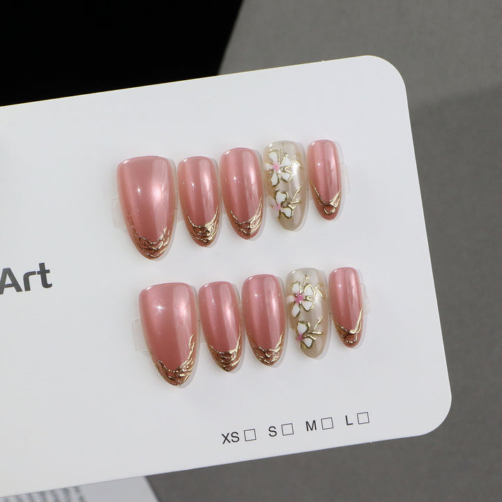Floral Luxury Press-On Nail Set Bowlift
