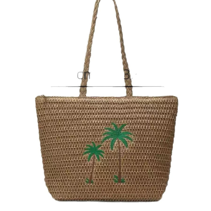 Beach bag with handcrafted palm pattern Bowlift