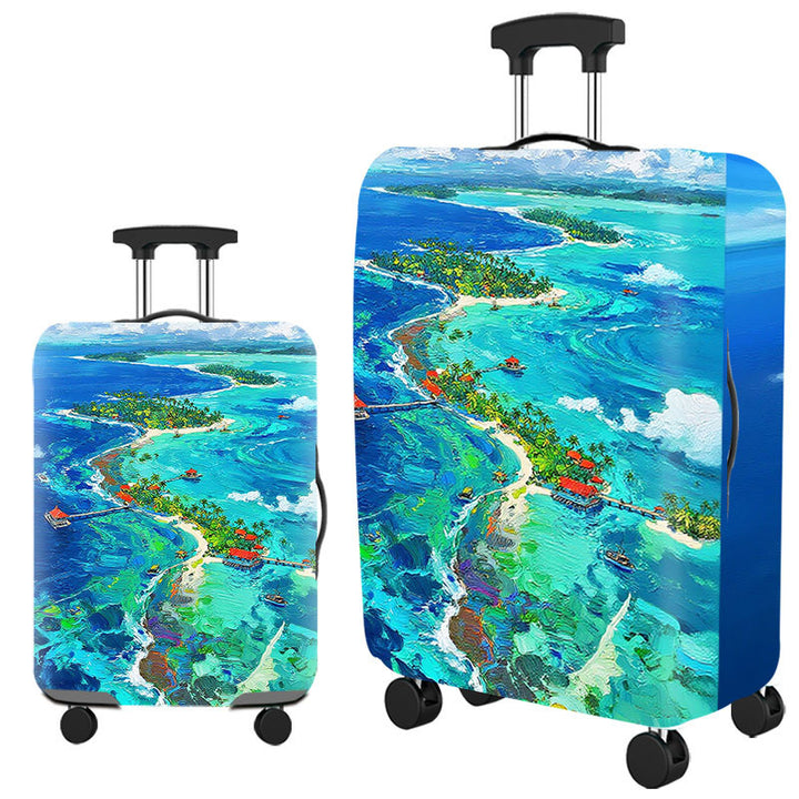 Artistic Cat-Themed Hard Shell Suitcase Bowlift