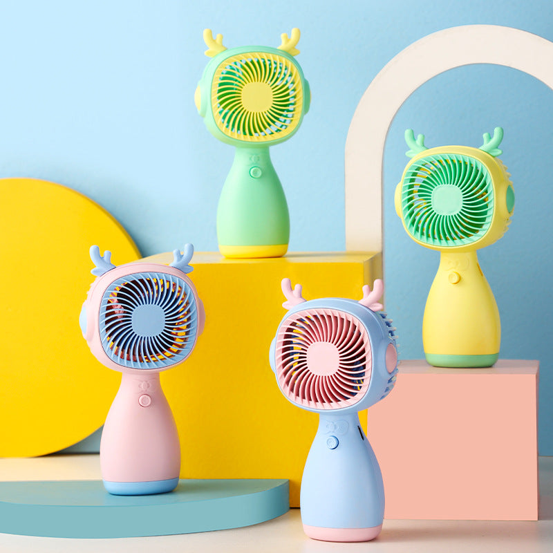 Women's Portable Animation Hand Fan Bowlift