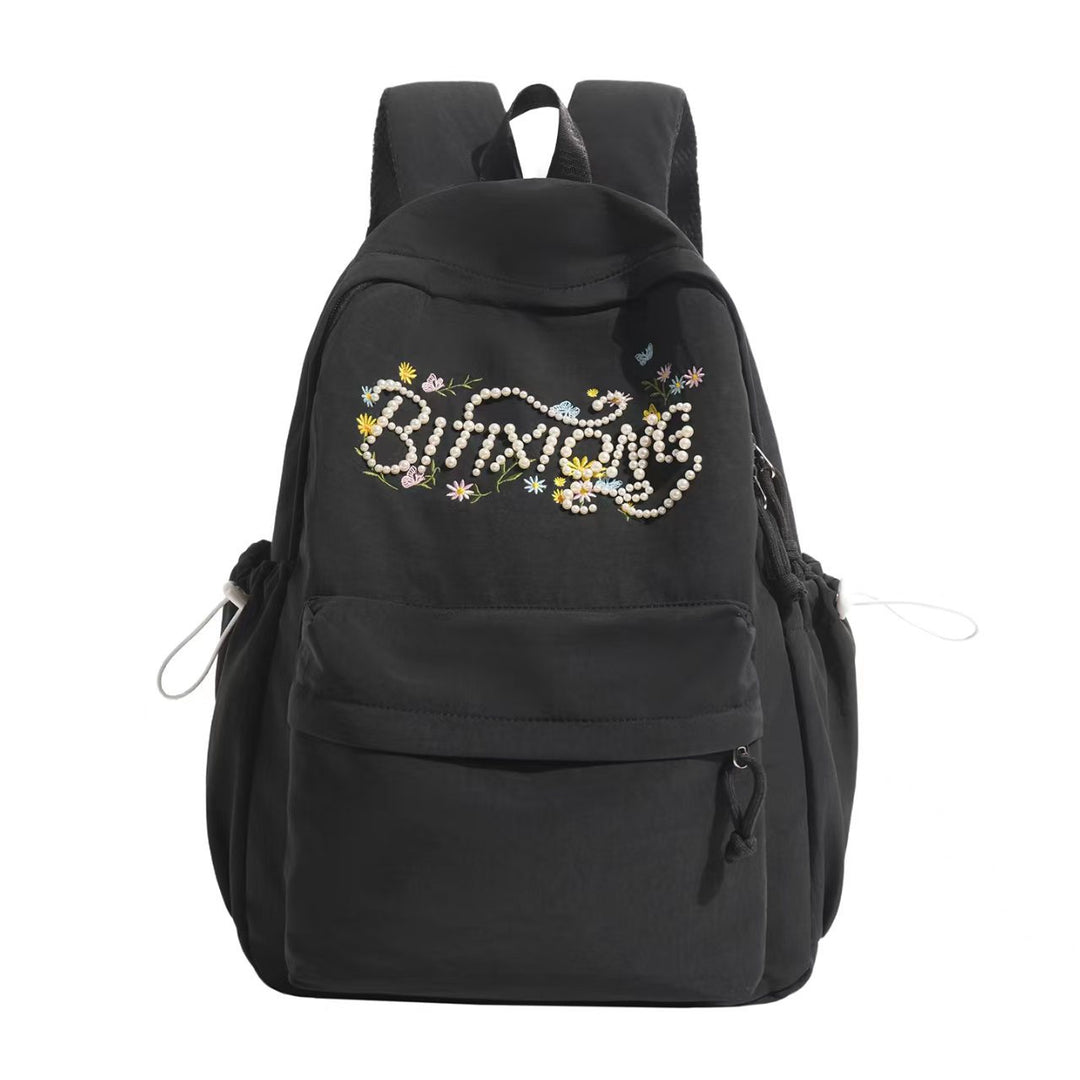 Embroidered Floral Detail Backpack Bowlift