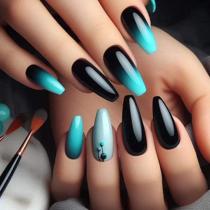 Elegant Gradient Press-On Nails Bowlift