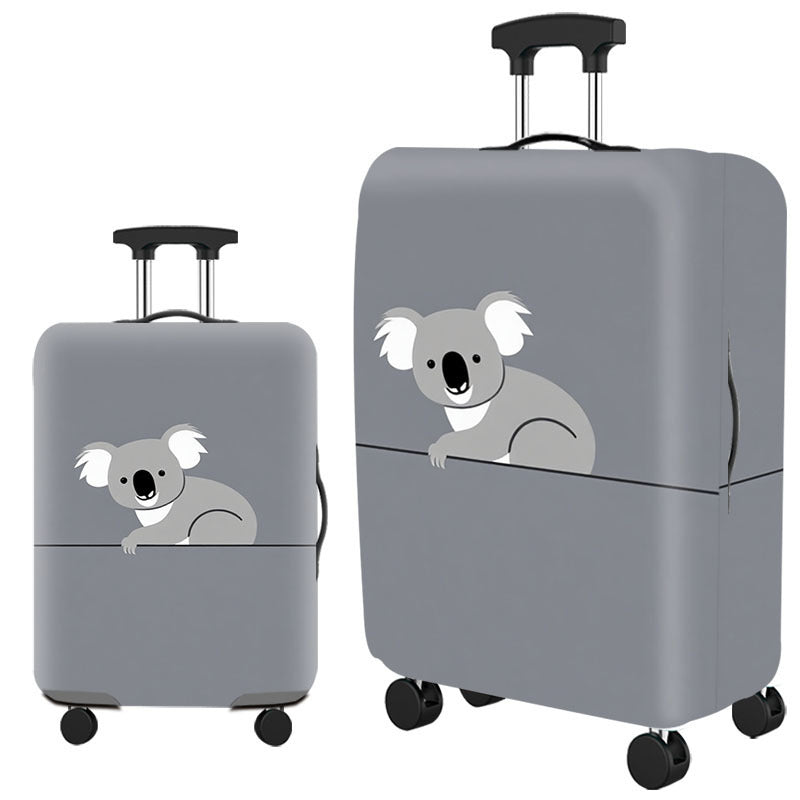 Tropical Leaf Print Hard Shell Luggage Bowlift