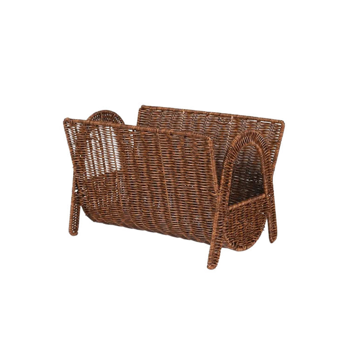 Stylish magazine holder made of woven material Bowlift