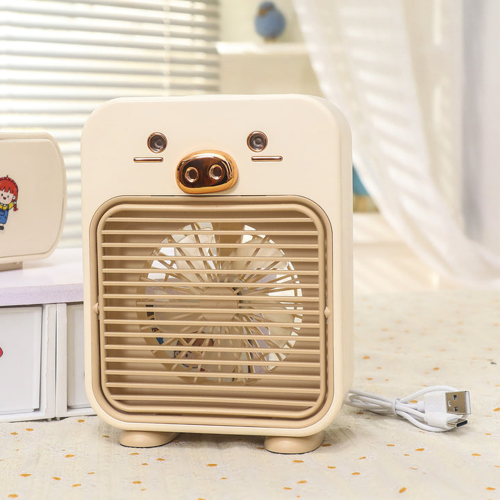 Ladies Funny Mini Table Fan with USB Connection and Flexible Tilt Bowlift