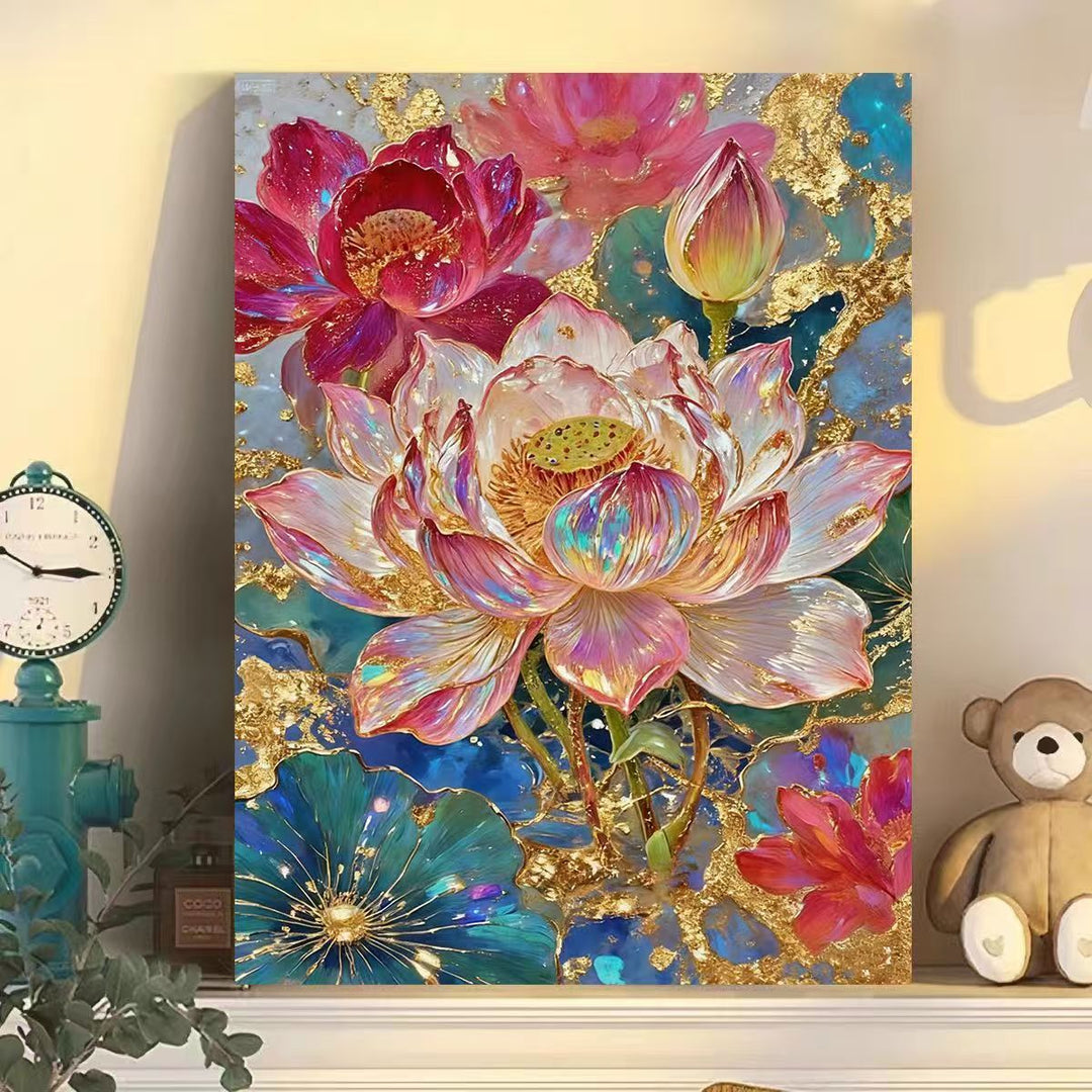 Luxurious Floral Abstract Canvas Wall Art Bowlift
