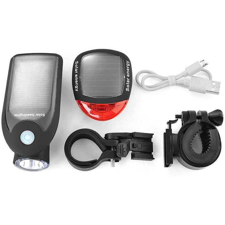 Solar-Powered Bicycle Safety Light Set Bowlift