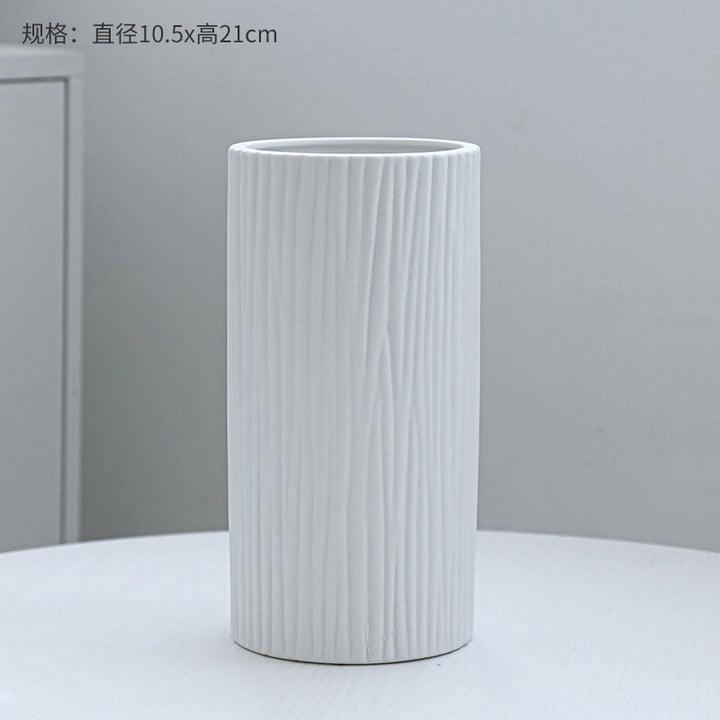 Textured Wood Grain Decorative Vase