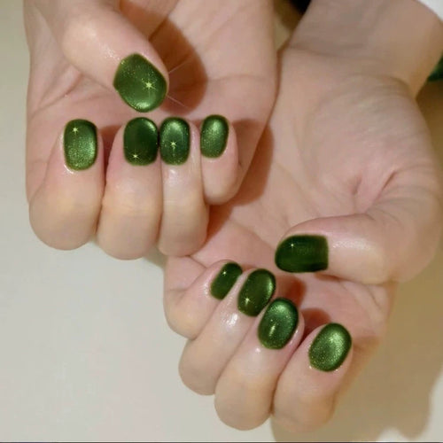 Glittering Matte Finish Press-On Nail Set Bowlift