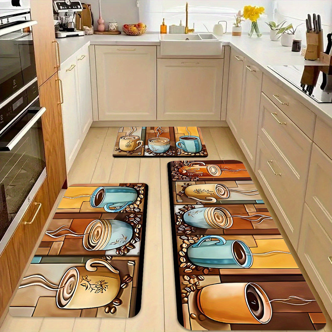 Money-Themed Anti-Fatigue Kitchen Mat