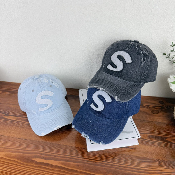 Women's Distressed Graphic Logo Baseball Cap Bowlift