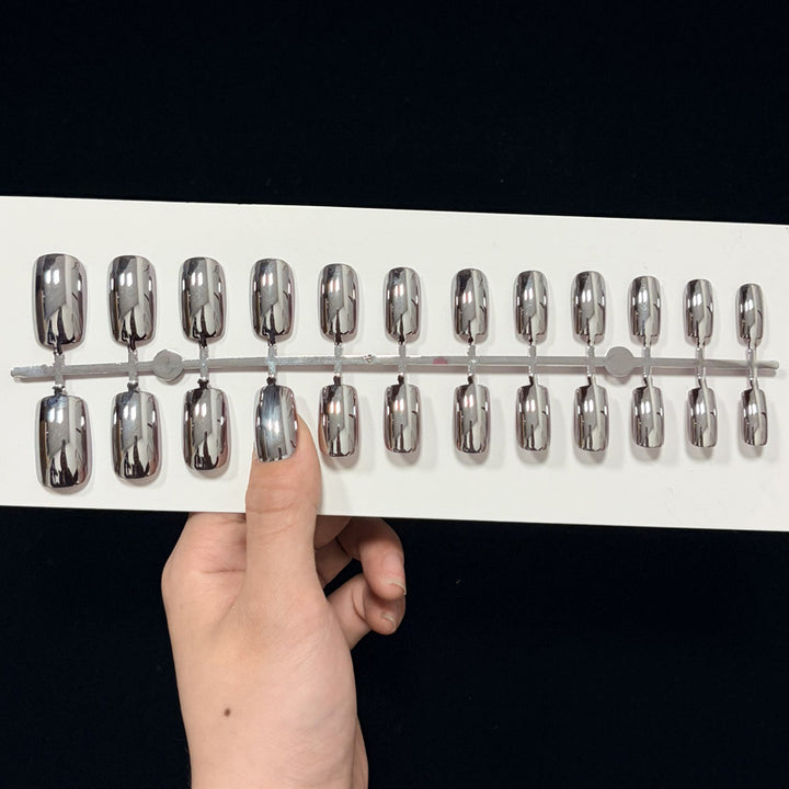 Elegant Metallic Press-On Nails Bowlift
