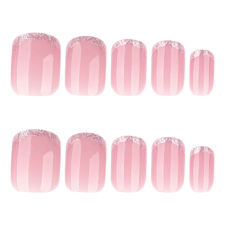 Glamorous nail extensions with glitter finish Bowlift