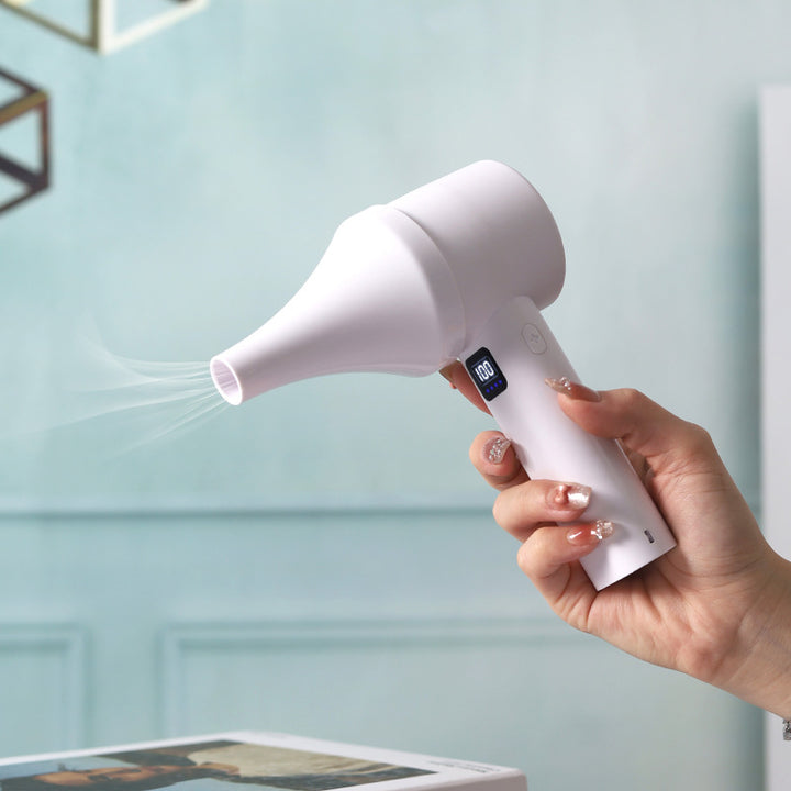 Ladies portable mini misting fan with LCD temperature display Bowlift