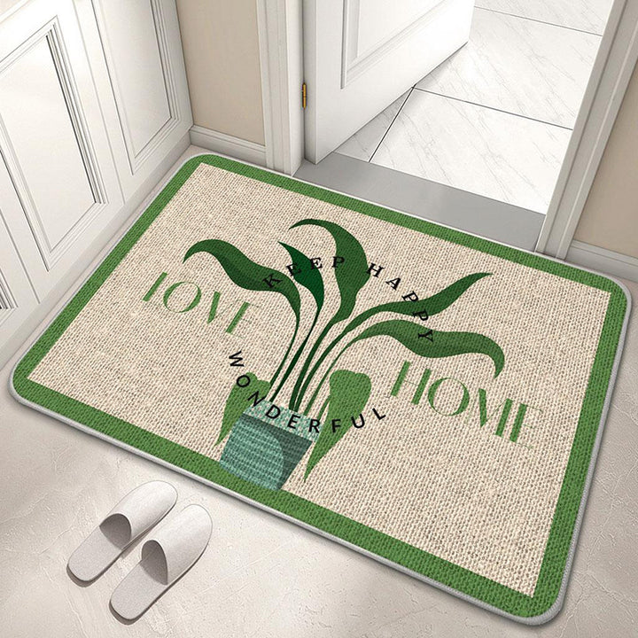 Decorative Floral Welcome Mat Bowlift
