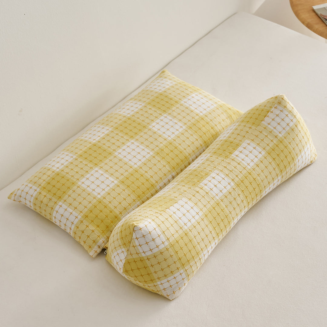 Ergonomic Pillow Set with Creative Grid Design Bowlift