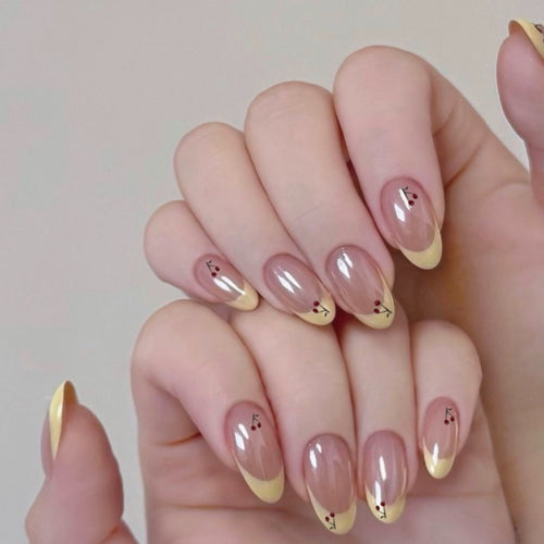 Cherry Blossom Accent Press-On Nails Bowlift