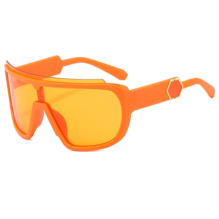 Women's sporty sunglasses with futuristic design and wide front Bowlift