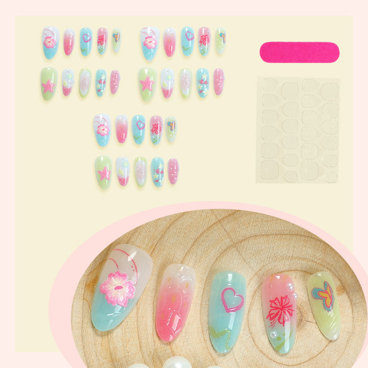 creative nail art set with maritime motifs and sparkling accents Bowlift