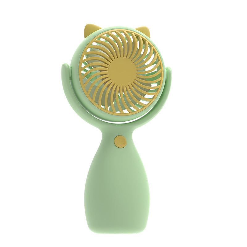 Unisex Portable Mini Hand Fan with Cat Ears and Rechargeable Battery Bowlift