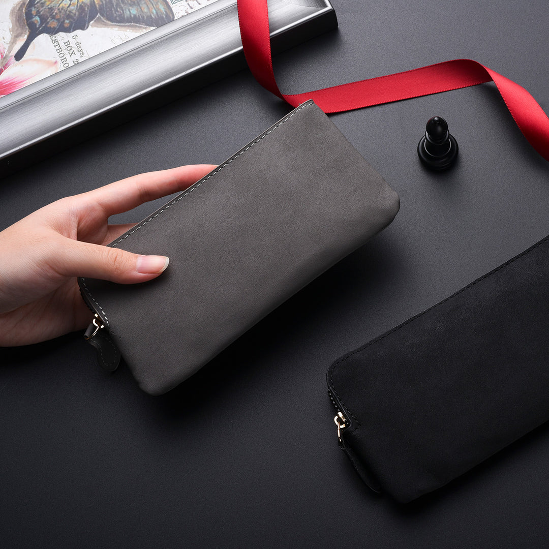 Premium Leather Zippered Wallet Organizer Bowlift