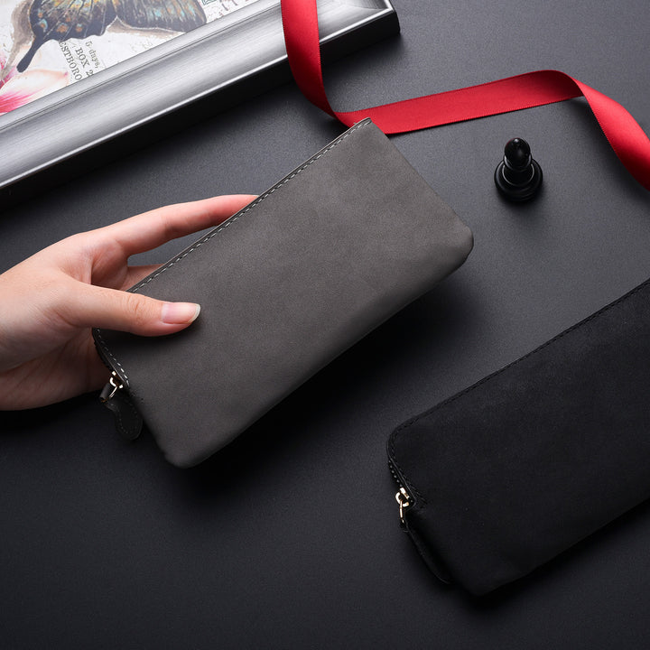 Premium Leather Zippered Wallet Organizer Bowlift