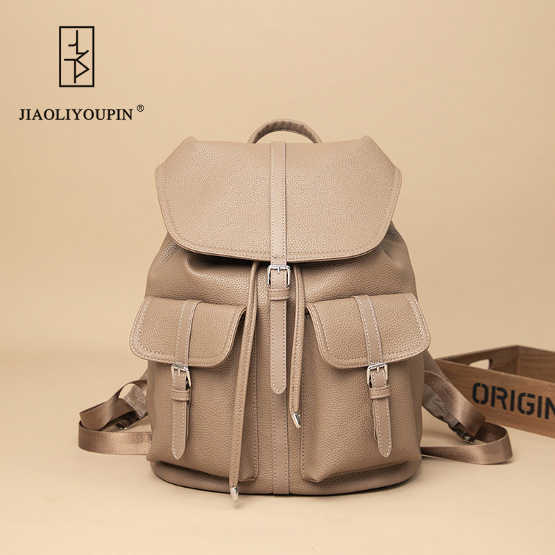 Premium Leather Laptop Backpack