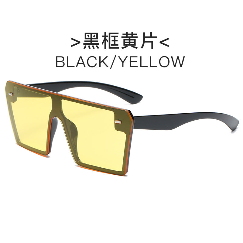 Women's futuristic sunglasses with oversized rectangular frame Bowlift