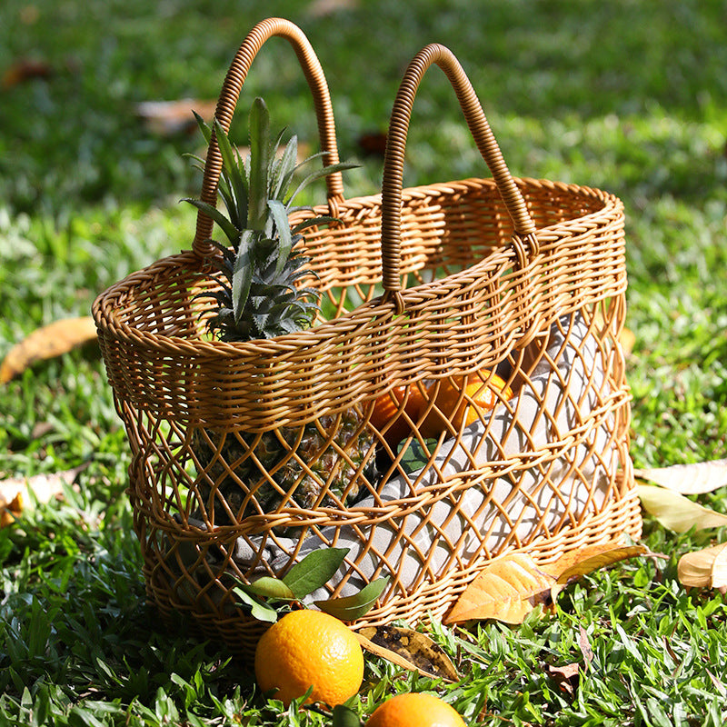 Handcrafted Woven Market Tote Bowlift