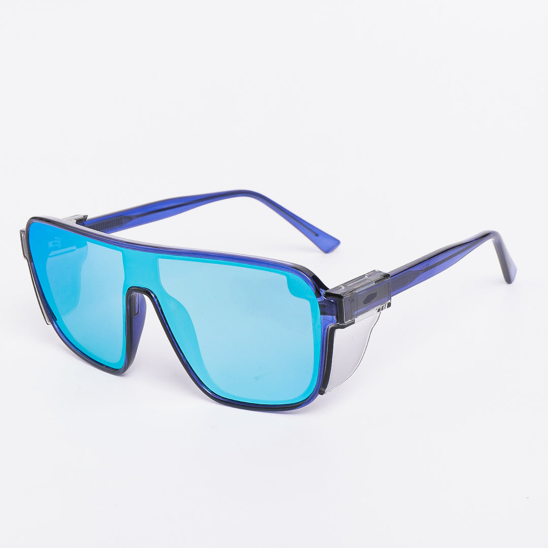 Women's sporty sunglasses in a futuristic design with colored lenses Bowlift