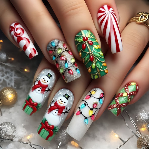 Creative Christmas Art Nails Set Bowlift