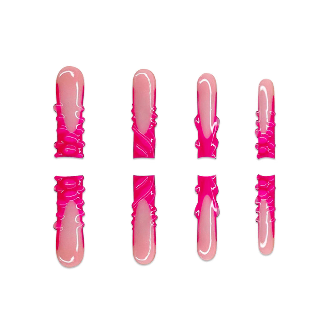 Stylish Long Length Press-On Nails Bowlift
