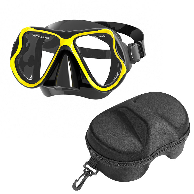 Diving mask with wide field of vision and comfortable wearing comfort Bowlift