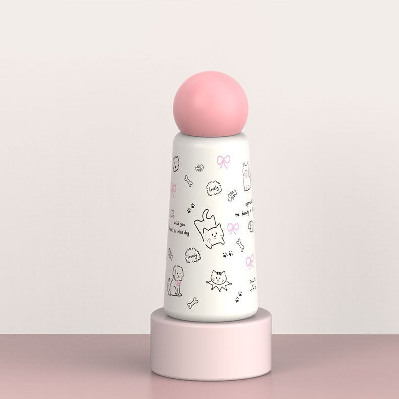 Women's insulated drinking bottle with playful dog design Bowlift