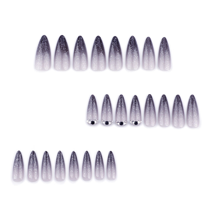 Glamorous artificial nails with sparkling accents Bowlift