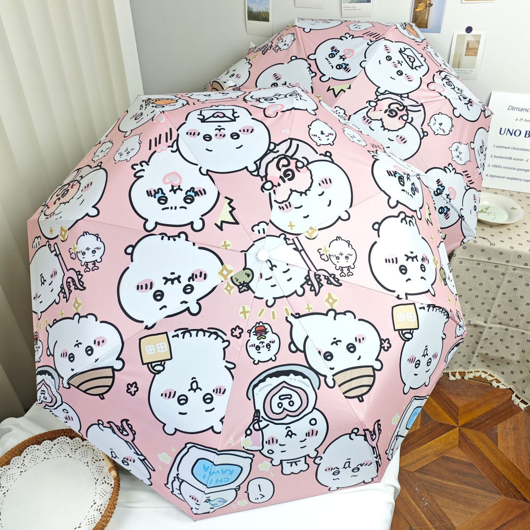 Women's Foldable Umbrella with Humorous Animal Design Bowlift