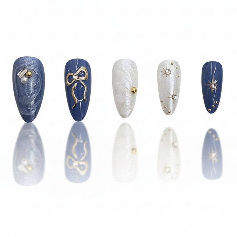 Artistic Acrylic Press-On Nail Set Bowlift