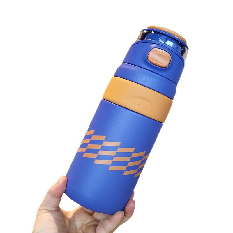 Women's BPA-free water bottle with innovative safety closure Bowlift