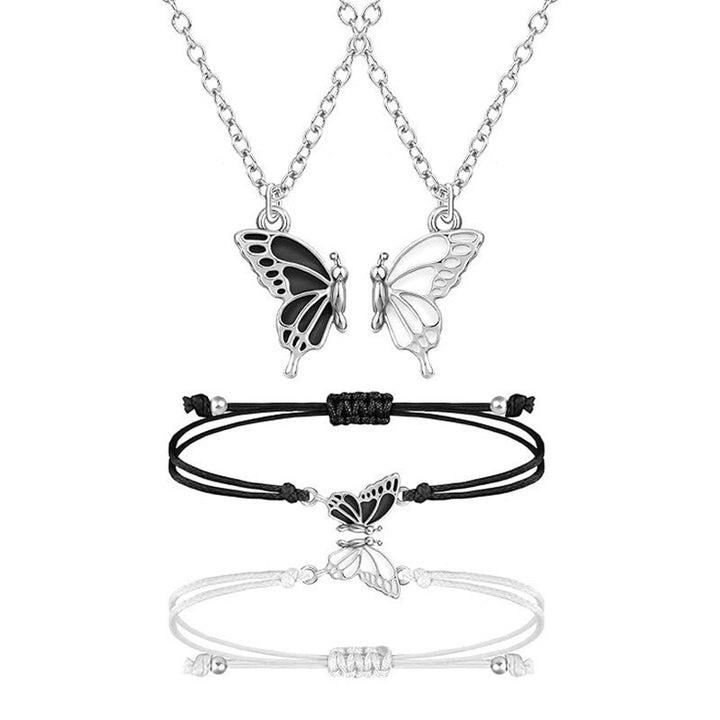 Butterfly Charm Necklace and Bracelet Set Bowlift
