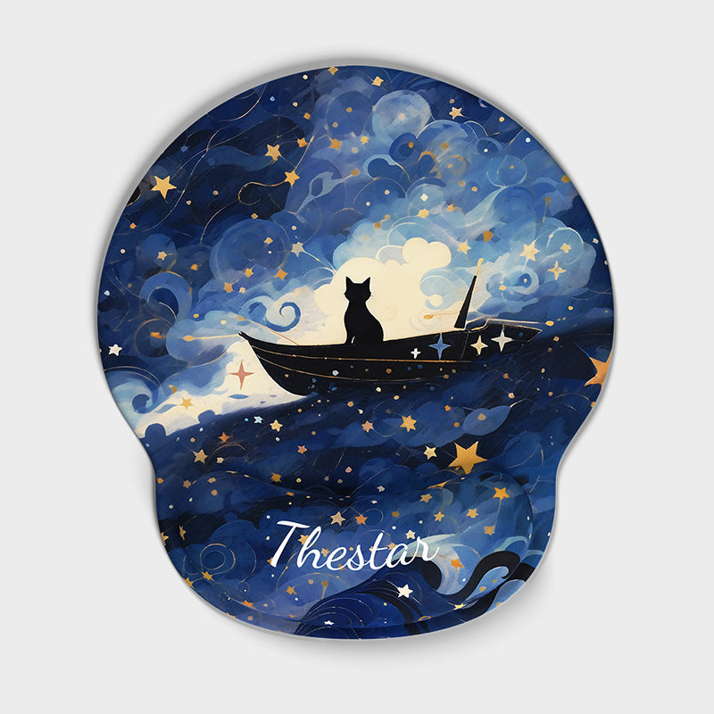 Artistic Nebula-Themed Mouse Pad Bowlift