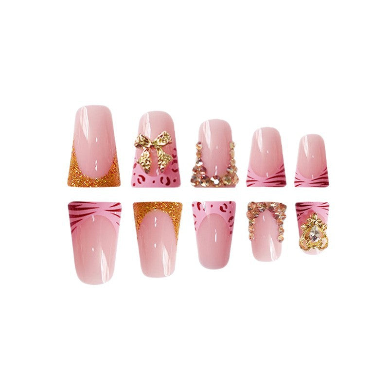 Floral Design Press-On Nails Bowlift