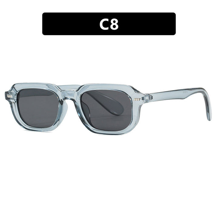 Women’s square sunglasses with high-gloss transparent frame and polarized lenses Bowlift
