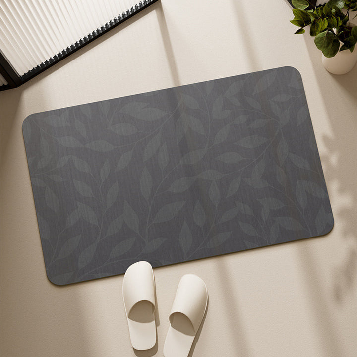 Modern Tropical Leaf Pattern Area Mat Bowlift
