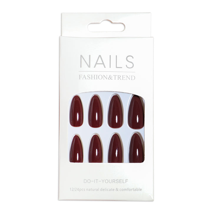 Elegant Almond-Shaped Press-On Nails Set Bowlift