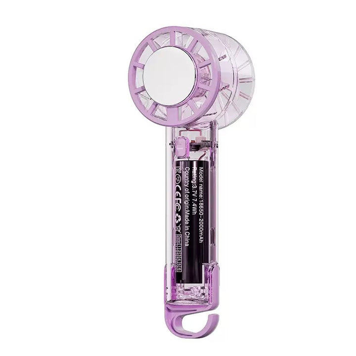 Unisex Transparent Rechargeable Handheld Fan Bowlift