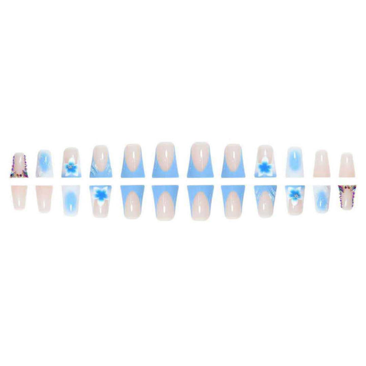 Artistic Long Press-On Nail Extensions Bowlift